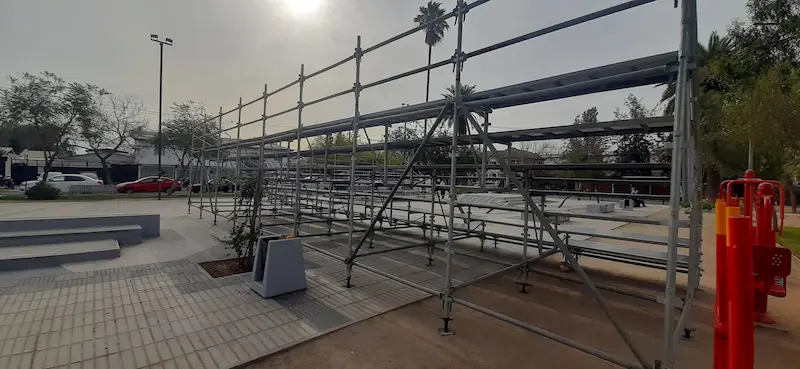 Gradería modular para recinto deportivo